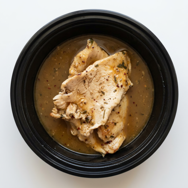 Chicken Breast In Garlic Sauce.
